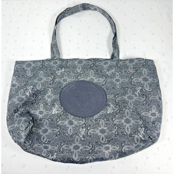 Sharif Handbags - Sharif Gray Paisley Pattern Tote Bag Shoulder Bag Foldable Travel Shopping Y2K